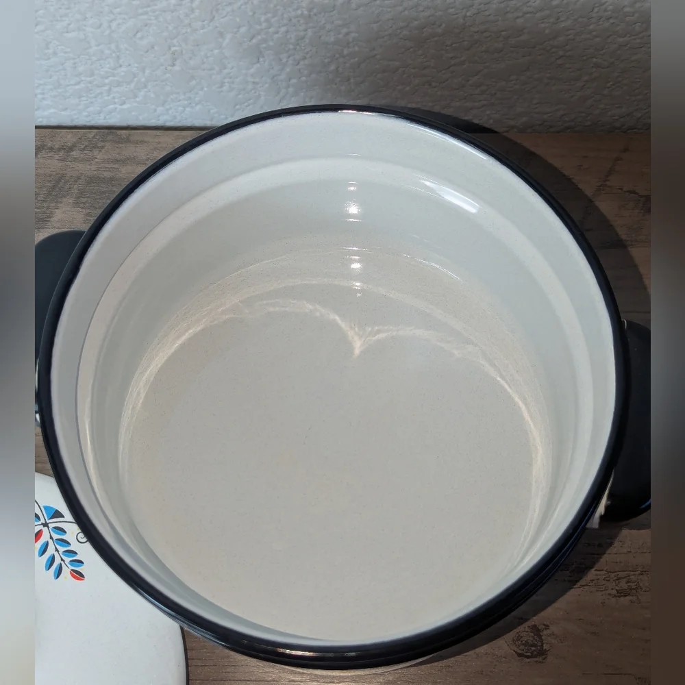 Georges Briard Enamel Ware Double Boiler Turkey Dinner Pattern